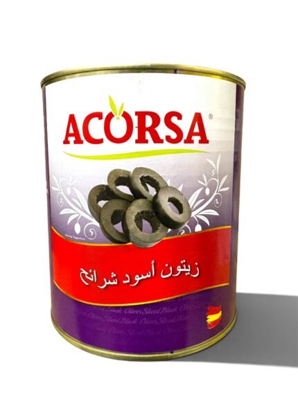 - اكورسا زيتون اسود شرائح 3 كجم *6